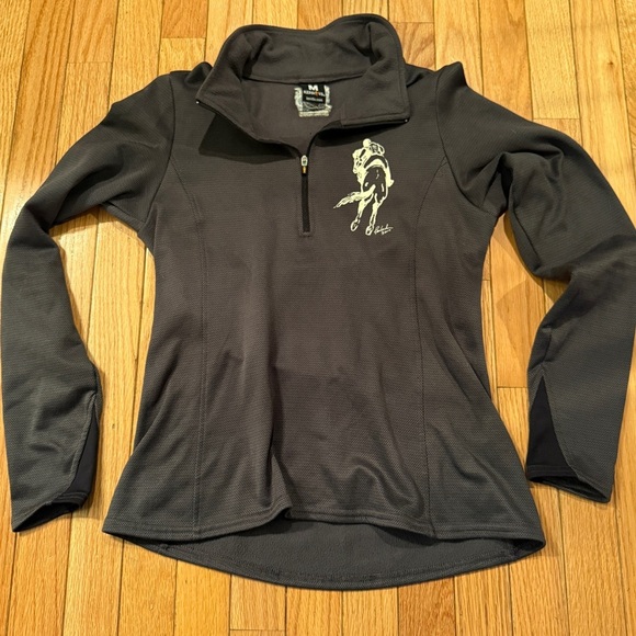 Kerrits Tops - 2014 Kerrits x Raulack collab Charcoal Quarter-Zip Tech equestrian horse